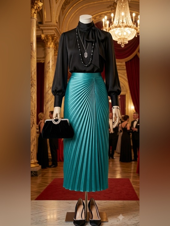 Worthington Dresses & Skirts - Worthington Teal Pleated Midi Skirt